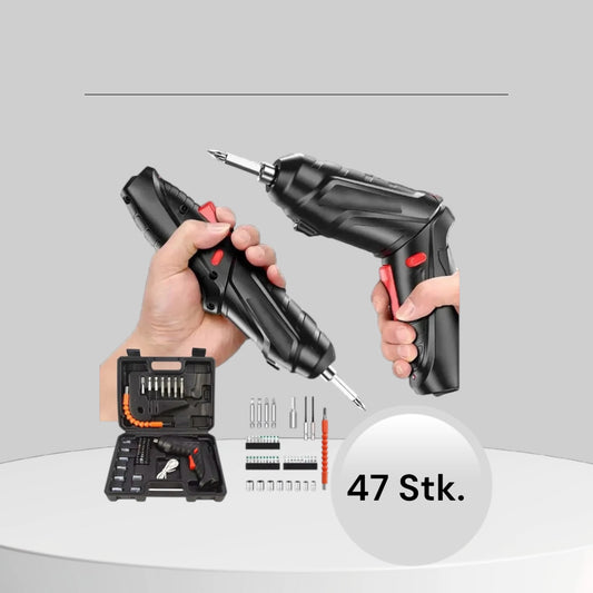 2/47-teiliges 3,6V Schraubendreher Set, Wiederaufladbarer Lithium-Akku, Kabelloser Elektrischer Schraubendreher Bohrmaschine Set, Klappbare Heimwerkzeug