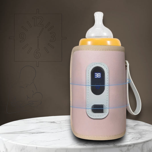 Portables Babyflaschen-Isolierhülle mit LCD-Bildschirm – USB-betriebene Isolierflasche für Auto-Reisen