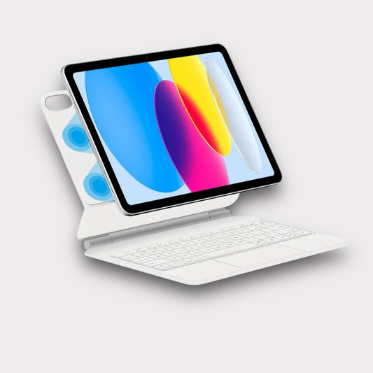 Magnetische Smart Cover Tastaturhülle für iPad Pro 11" & 12,9", iPad Air 4 & 5, iPad 10. Generation, iPad Pro 12,9" (6. 5. 4. 3. Gen.)