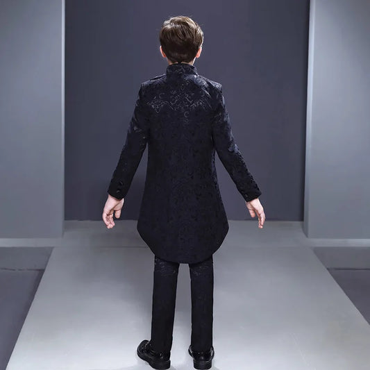 Formelle Kleidung für Jungen, kleines Anzugset für Kinder, Rezitation, Solo-Gesang, Modenschau, kleiner Gastgeber, Klavieraufführung, Frack