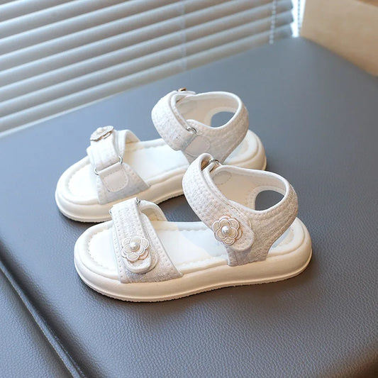 Sport-Sandalen für Kinder, 2022, Sommer, neue Mädchen, lässige Strandschuhe, modische Blume, weiche Sohlen, Baby-Sandalen, 3–12 Jahre alt
