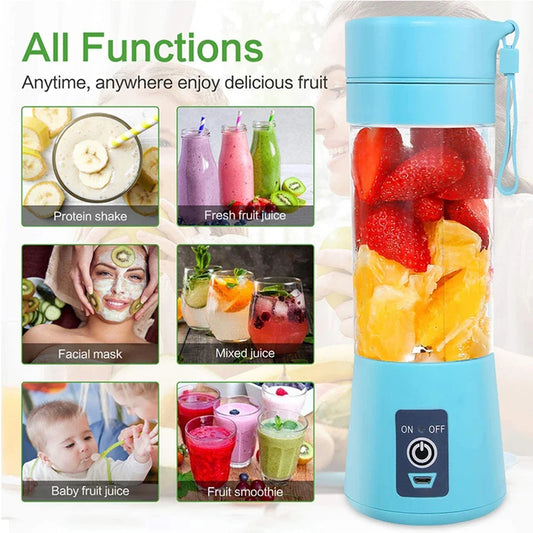 Tragbarer Mini Elektrischer Entsafter – USB-Aufladbarer Smoothie- und Milkshake-Maker, Automatischer Frischentsafter für Obst, Orange und Zitrone, Küchenmixer