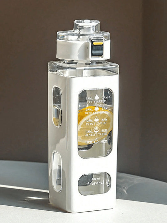 1 Stück weiße 700 ml Sport-Wasserflasche – Tragbare Sippy Cup für Outdoor, Sport und Radfahren