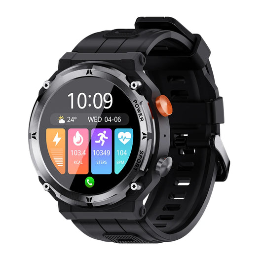 NEUE Militär Smart Uhr Männer Bluetooth Anruf Fitness Tracker 5ATM Wasserdichte Sport Handgelenk Smartwatch für iPhone Android Telefon 2024
