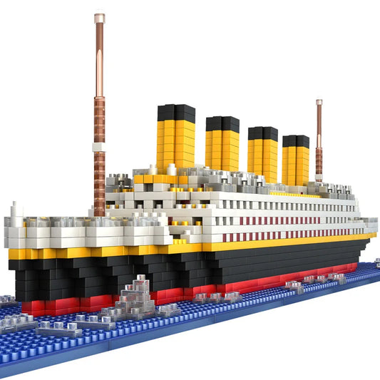 Titanic Modell-Bausatz für Kinder – Mikro-Bausteine mit LED-Beleuchtung | Lernspielzeug & Geschenk zum Geburtstag