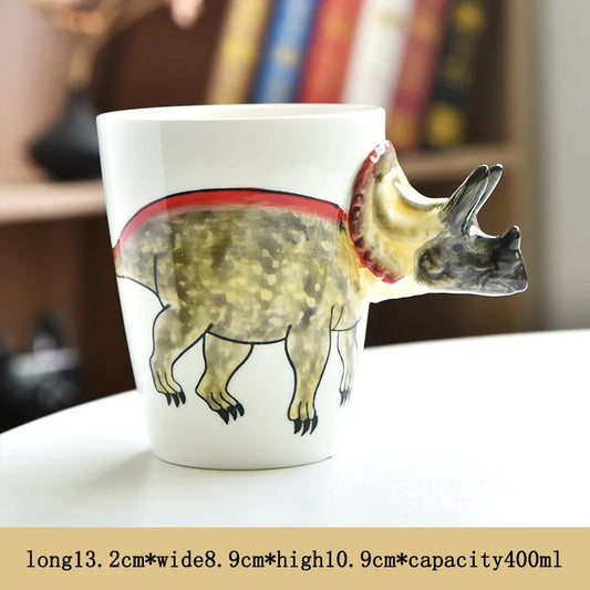 Kreative Dinosaurier Geformt Wasser Tasse Niedlichen Tier Keramik Becher Büro Wasser Tasse Frühstück Tasse Geschenk Kaffee Becher Hause Dekoration