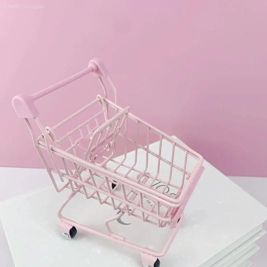 Mini-Einkaufswagen 1:48 – Deko & Spielzeugmodell aus Metall | Retro-Miniatur für Home-Deko, Kinder & Sammelfans