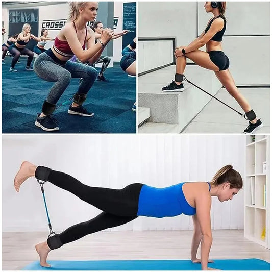 Resistance Band Set – Workout Fitness Equipment mit Knöchelriemen, Elastische Fitnessbänder für Zuhause, Gym und Yoga für Männer und Frauen