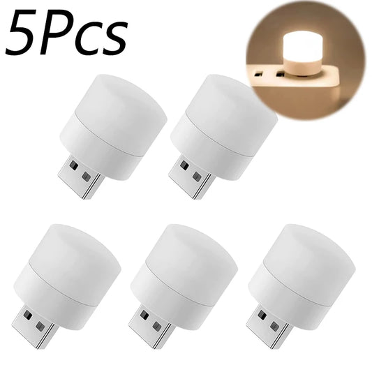 1-10Pcs Mini USB Nachtlicht Warm Weiß Augenschutz Buch Lesen Licht USB Stecker Computer Mobile Power lade LED Nacht Lampe