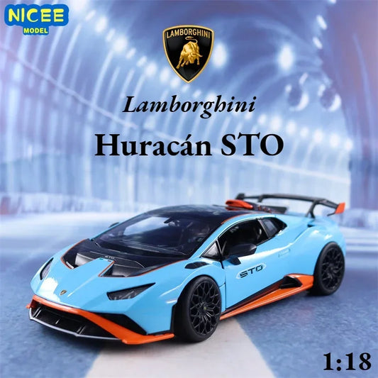 1:18 Lamborghini Huracan STO Modellauto – Hochdetailliertes Diecast Sportwagenmodell aus Metall | Sammlerstück & Geschenk für Auto-Fans
