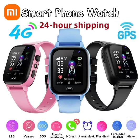 Xiaomi Kinder Smartwatch 4G Wifi SOS GPS Standort Video Anruf Analog Karte Wasserdichte Uhr Kamera Jungen Mädchen Upgrade Neue Uhr
