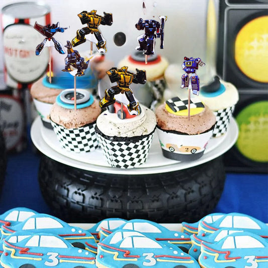 Transformation Kuchen Topper Geburtstag Dekor Hummel Kuchen Dekor Flagge Baby Dusche Optimus Backen DIY Liefert Kind Jungen Gefälligkeiten Geschenk