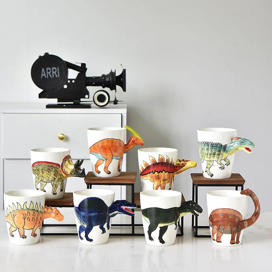 Kreative Dinosaurier Geformt Wasser Tasse Niedlichen Tier Keramik Becher Büro Wasser Tasse Frühstück Tasse Geschenk Kaffee Becher Hause Dekoration