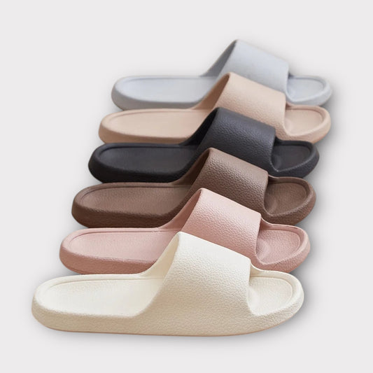 2025 Mode Frauen Hausschuhe – Sommer Flache Sandalen, Leichte EVA Badezimmer Slipper mit Massageeffekt, Unisex Indoor Slides