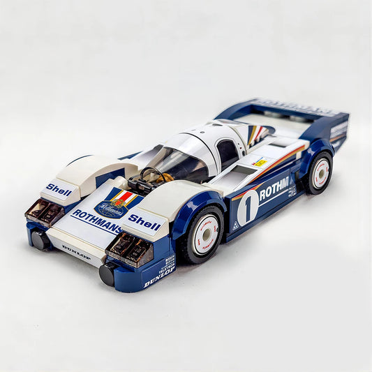 232-teiliger MOC-Rennwagen Bausatz – Speed Champion Le Mans 1982 | Kompatibel mit LEGO® | DIY Sportwagen-Modell für Kinder & Erwachsene