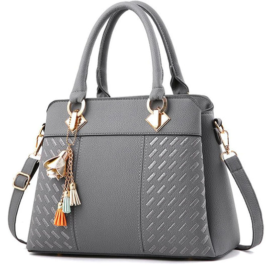 Yogodlns Damen Handtasche | Premium Schultertasche mit Stickerei | Elegante Umhängetasche aus hochwertigem PU-Leder