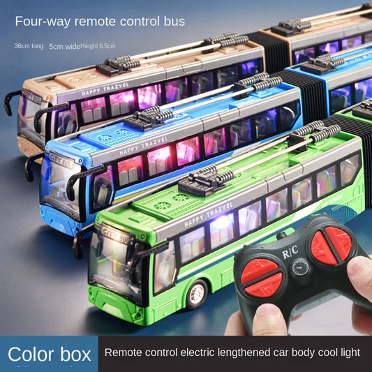 Ferngesteuerter Doppeldecker-Bus – Elektrisches Spielzeugauto mit Licht & USB-Ladung | RC-Modell für Kinder ab 14 Jahren