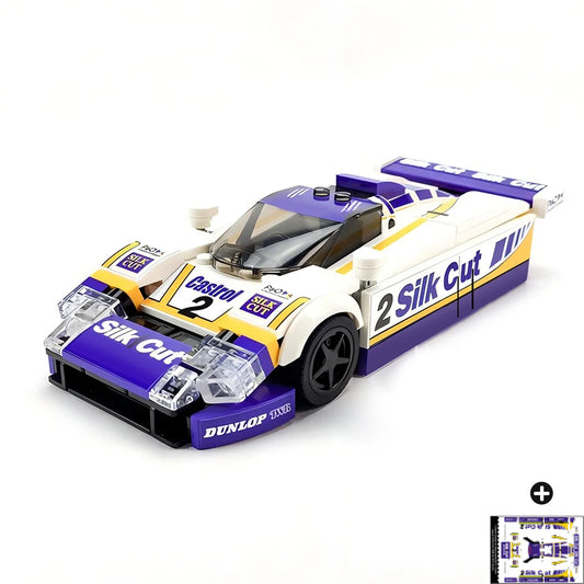 268-teiliger MOC-Rennwagen-Bausatz – Speed Champion XJR-9 (1988) | Kompatibel mit LEGO® | DIY Sportwagen-Modell für Kinder & Erwachsene
