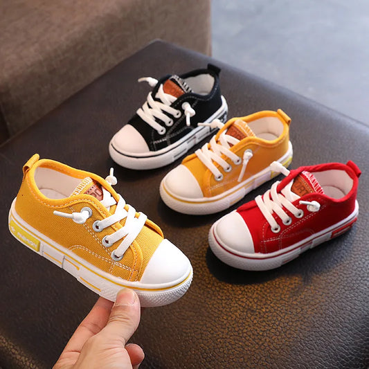 Neue Marke Kinder Leinwand Turnschuhe für Kleinkind Sport Freizeit schuhe Mode atmungsaktive Kinder Wohnungen Leinwand Schuhe Jungen Mädchen Slipper