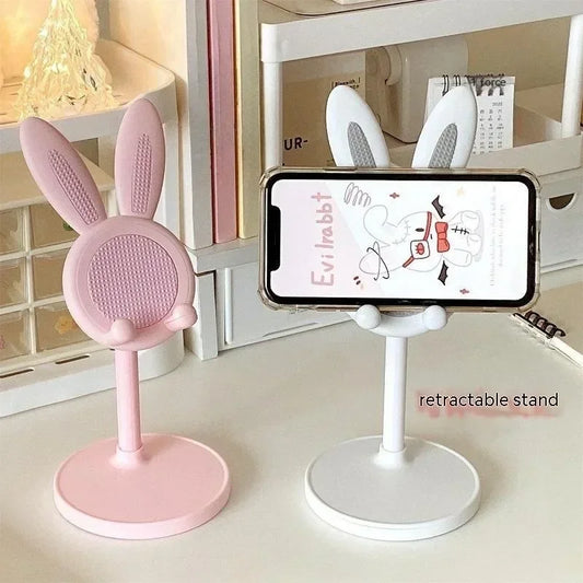 Kartonhase Schreibtisch Handyhalterung, Smartphone & Tablet Ständer, Verstellbarer Teleskop-Hebeständer, Lazy Bracket