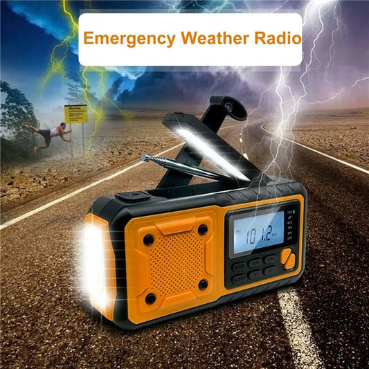 4000 mAh Tragbare Notfall Solar Power Radio Handkurbel Aufladen AM/FM Wetter Radio Led Lesen Taschenlampe Bank Telefon ladegerät